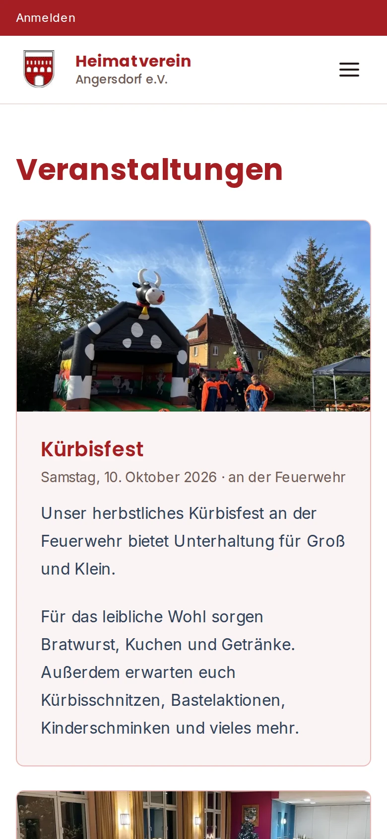 Veranstaltungen auf dem Handy: Kürbisfest mit Foto, Datum, Ort und Beschreibung